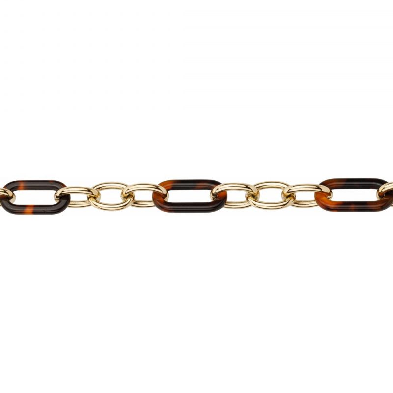 Bracelet Fashion Steel Maillons Acier Doré et Acétate