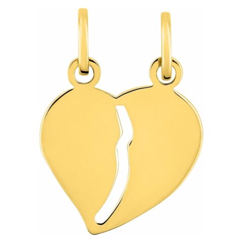 Pendentif Or Jaune 375/1000 Double Coeur Sécable