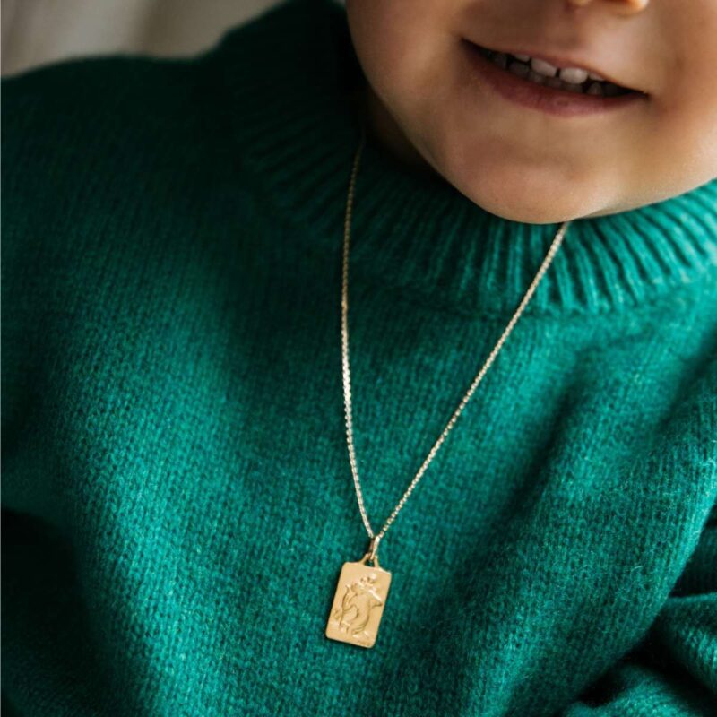 Médaille Augis Or Jaune 750/1000 Saint Christophe - Patron des voyageurs Rectangle 18mm – Image 3