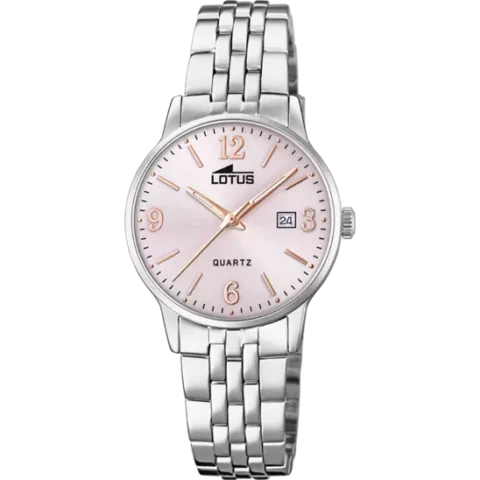 Montre Lotus Femme Acier Fond Rose Bracelet Acier 18698/2