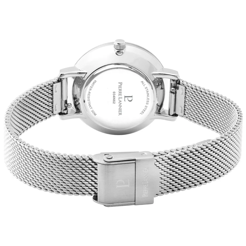 Montre Femme Pierre Lannier Chouquette Cadran Argenté Bracelet Acier milanais Argenté 034N621 – Image 3