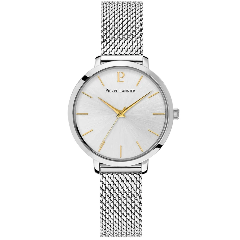 Montre Femme Pierre Lannier Chouquette Cadran Argenté Bracelet Acier milanais Argenté 034N621