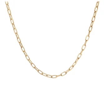 Chaine Argent Doré 925/1000 Maille Rectangle Porte Charms
