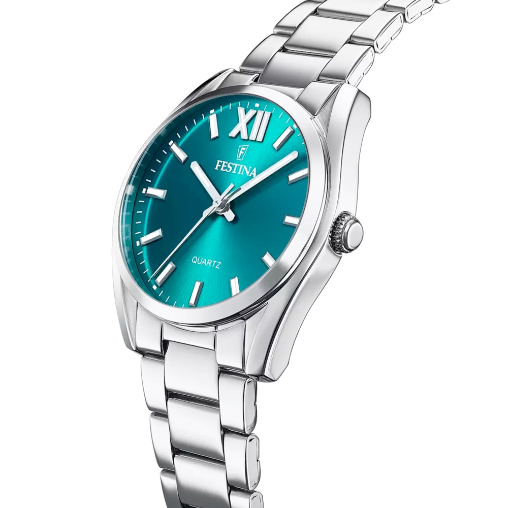 Montre Festina Femme Bracelet Acier Collection Boyfriend Fond Vert F20622/C – Image 2