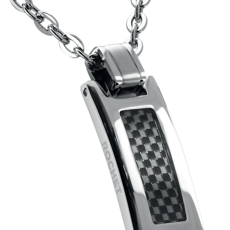 Collier Homme Rochet Acier et Carbone Mercury P533181 – Image 2