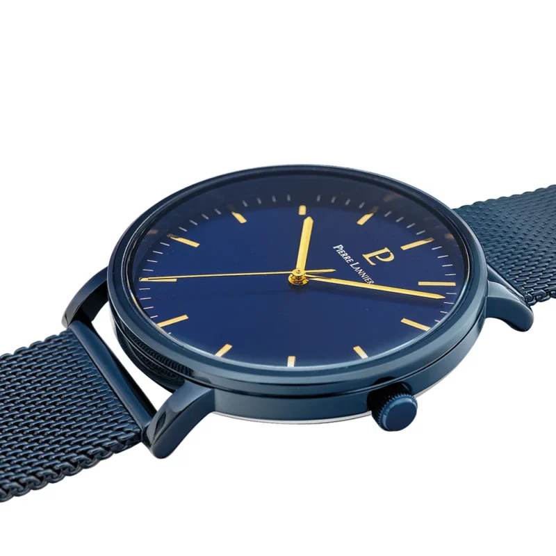 Montre Homme Pierre Lannier Essential Cadran Bleu Bracelet Bracelet Acier Bleu Milanais 218F466 – Image 2