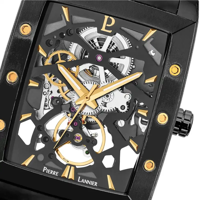 Montre Homme Pierre Lannier Automatique Hector Bracelet Acier Noir 340A439 – Image 3