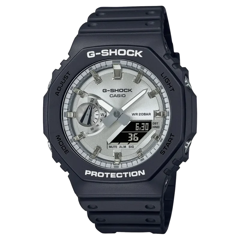 Montre Homme Casio G-SHOCK Noire et Fond Gris GA-2100SB-1AER