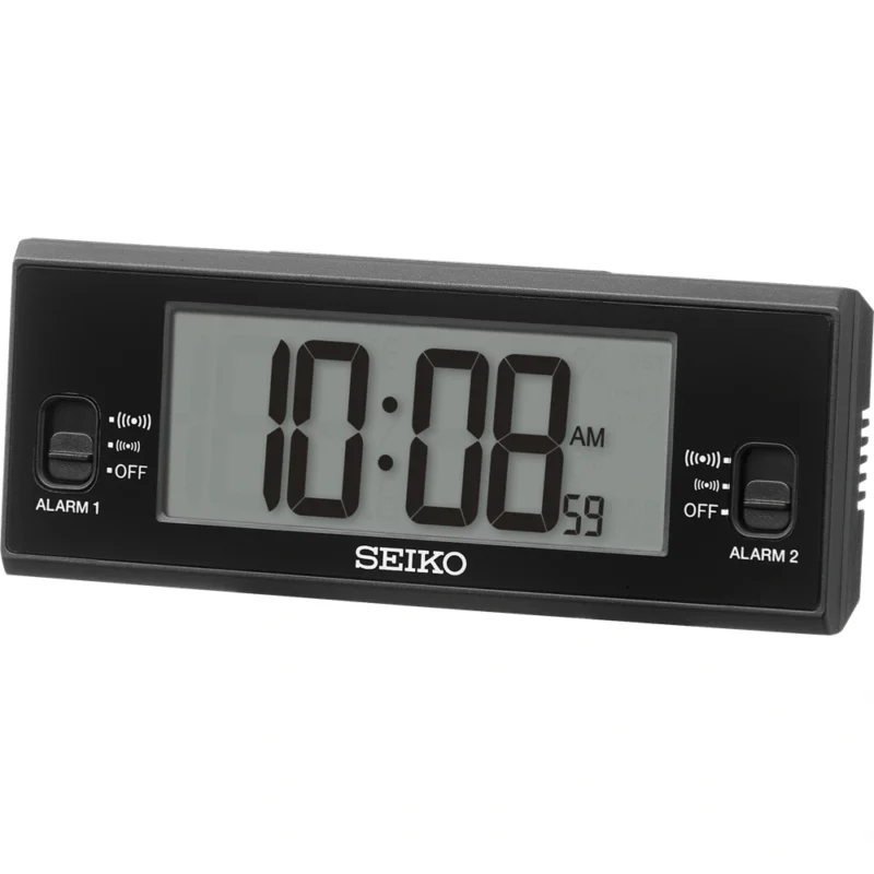 Réveil Seiko Rectangle Digital Noir QHL093K