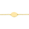 Bracelet Identité Bébé Plaqué Or avec Plaque Ovale Maille Jaseron 15 cm