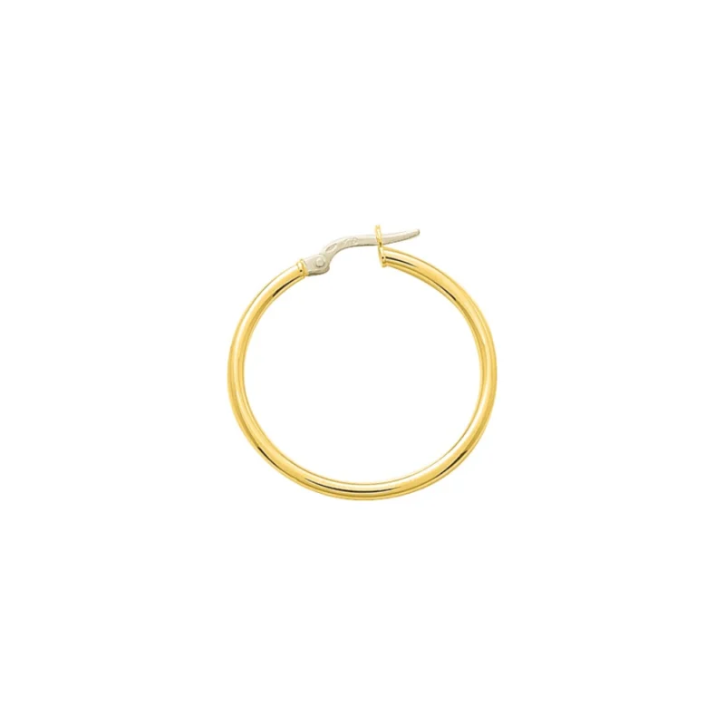 Créoles Or Jaune 750/1000 Fil 2mm Diamètre Intérieur 25mm