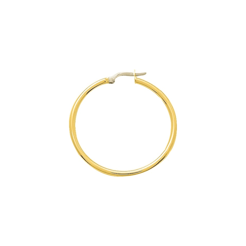 Créoles Or Jaune 750/1000 Fil 2mm Diamètre Intérieur 30mm