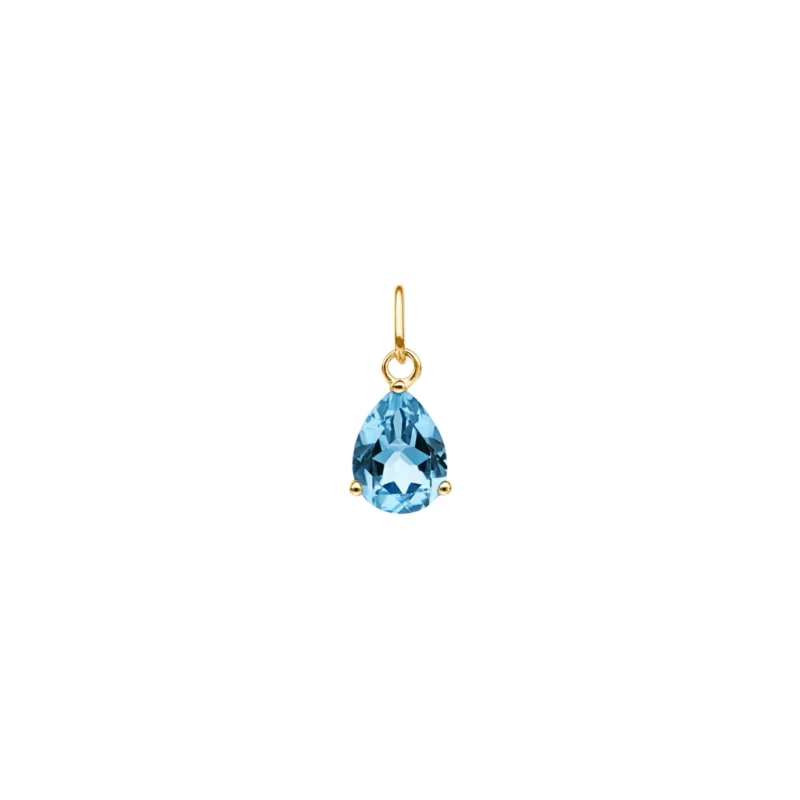 Pendentif Or Jaune 750/1000 avec Topaze Poire