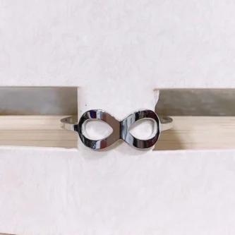 Bague Fashion Steel Acier Silver Ajustable Infini