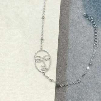 Bracelet Fashion Steel Acier Silver Visage