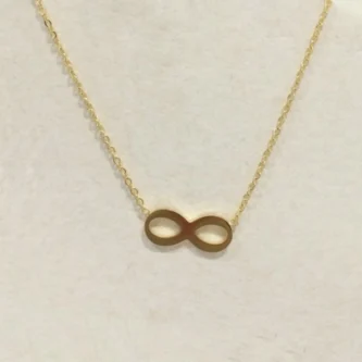 Collier Fashion Steel Acier Doré Infini