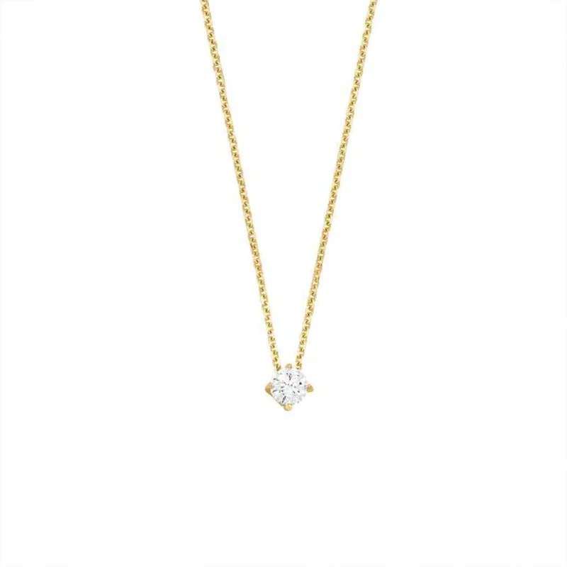 Collier Or Jaune 750/1000 avec Oxyde Rond 3mm Serti 4 Griffes