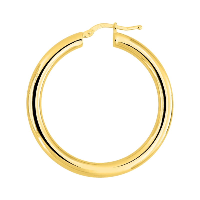 Créoles Plaqué Or Fil 4mm Diamètre 30mm