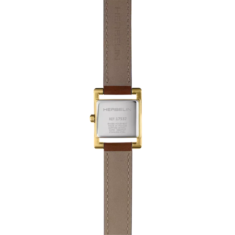 Montre Femme Herbelin Acier V Avenue Bracelet Cuir Gold 17537P01GD – Image 2