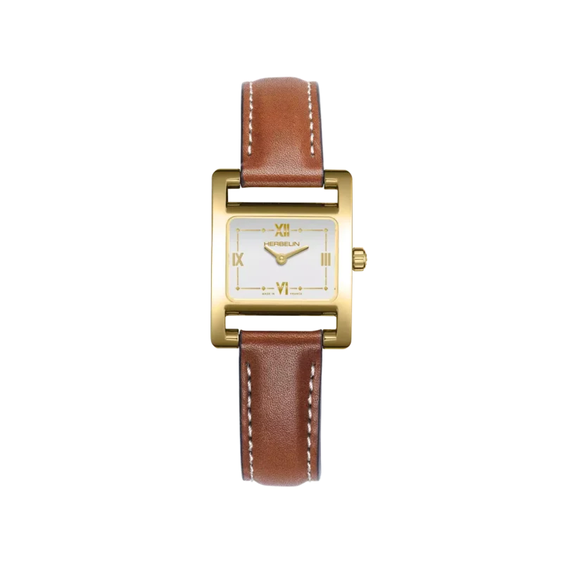 Montre Femme Herbelin Acier V Avenue Bracelet Cuir Gold 17537P01GD