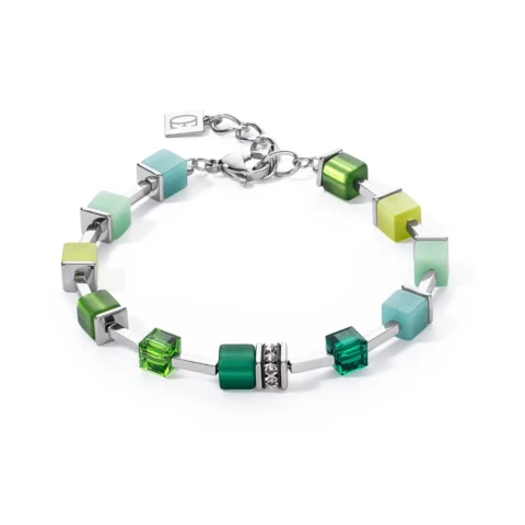 Bracelet Coeur de Lion Acier GeoCUBE® Iconic Pure Vert 2700/30-0500