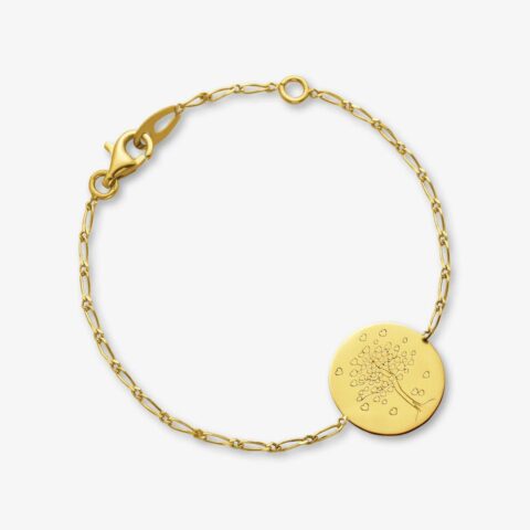 Bracelet Femme Augis Or Jaune 750/1000 Arbre de Vie aux Cœurs