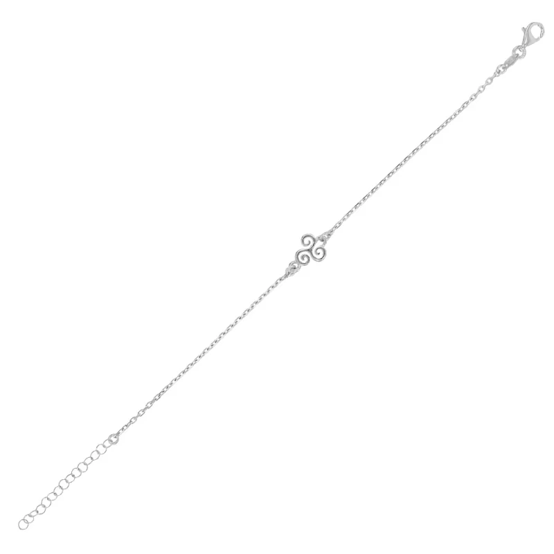 Bracelet Argent Rhodié 925/1000 Triskell – Image 2