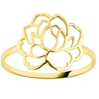 Bague Or Jaune 750/1000 Pivoine - 54