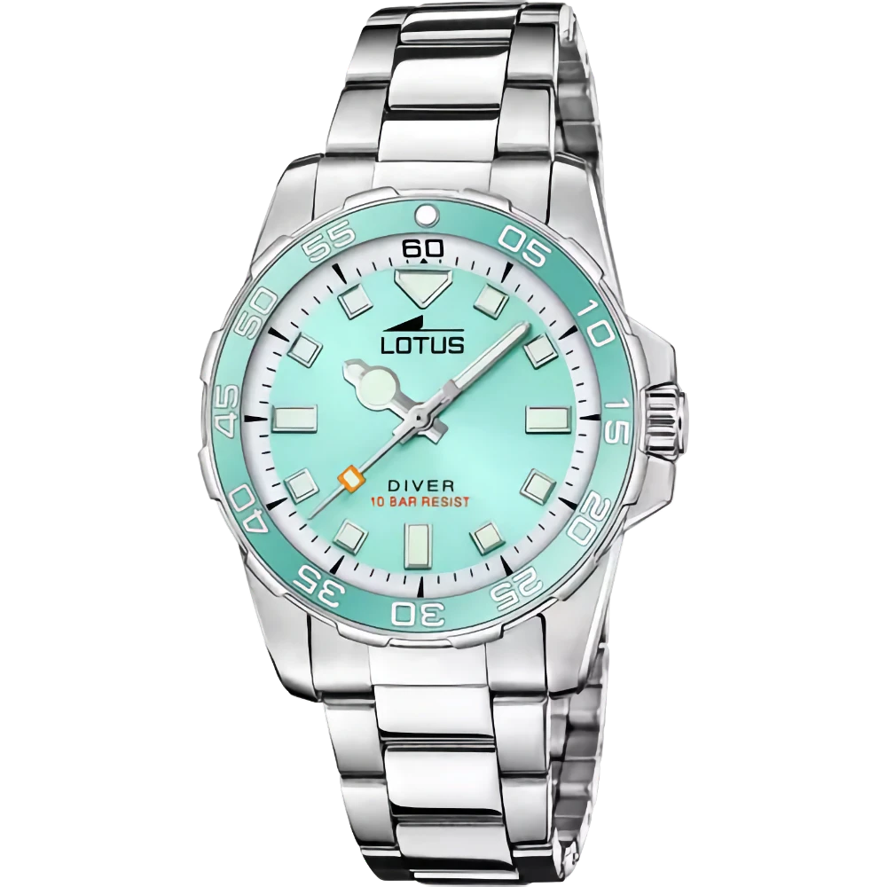 Montre Lotus Femme Acier Trendy Fond Turquoise Bracelet Acier 18937/2
