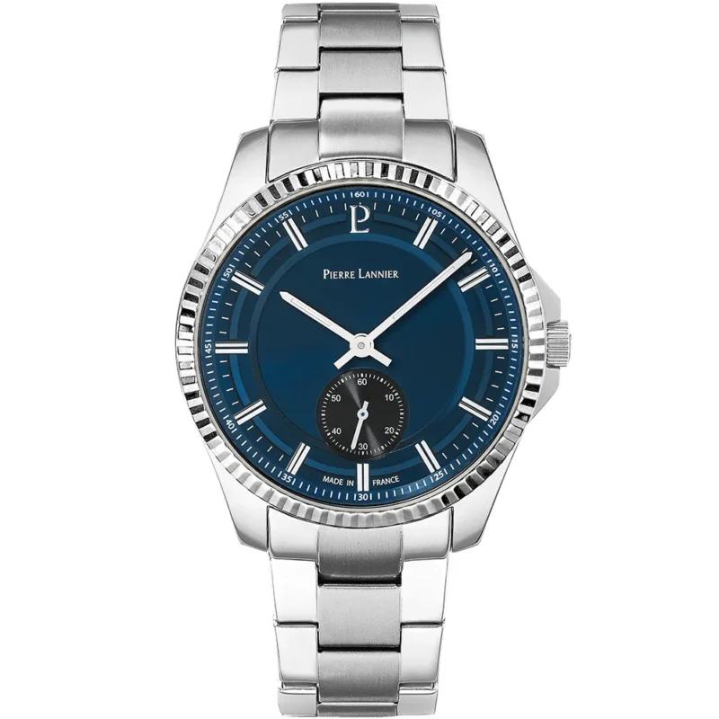 Montre Homme Pierre Lannier Metropolitain Cadran Bleu Bracelet Acier 246G161