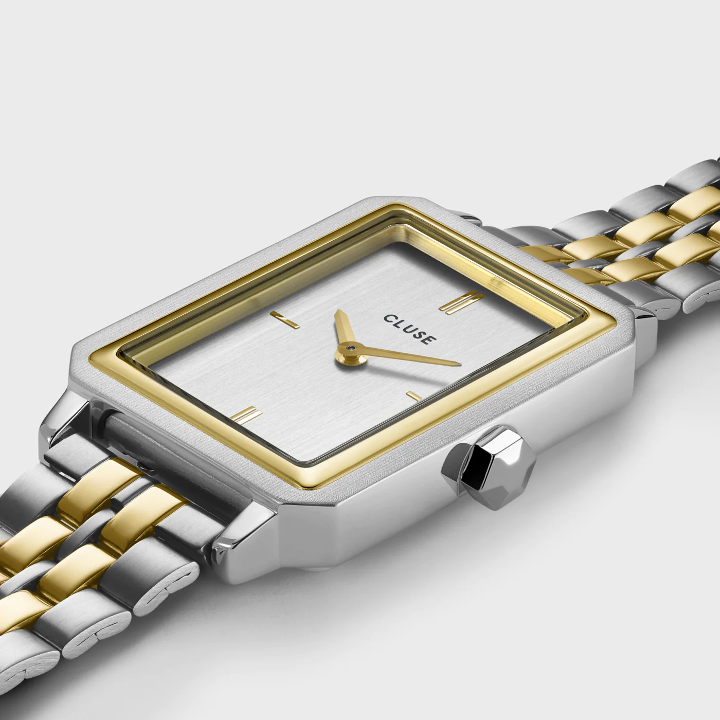 Montre Femme Cluse Fluette Acier Bicolore Fond Blanc Brossé CW11510 – Image 2