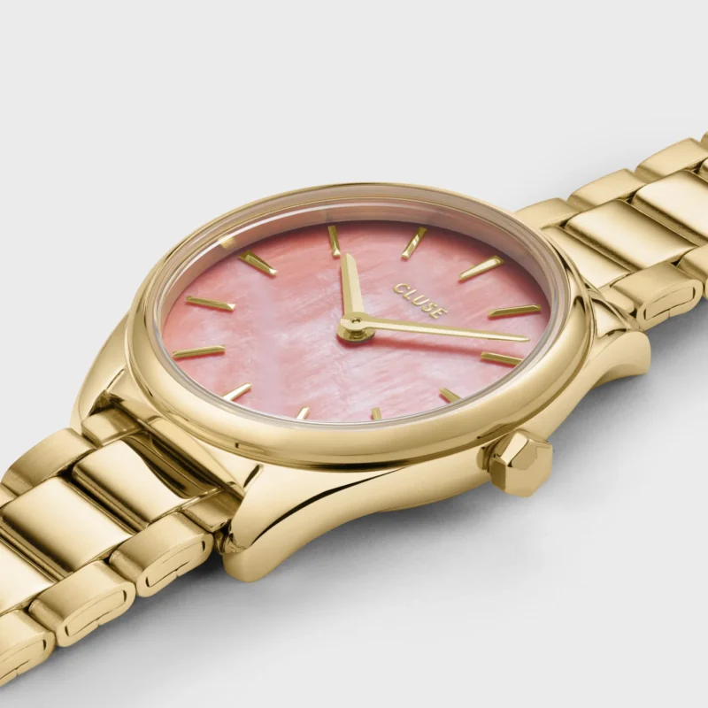 Montre Femme Cluse Féroce Mini Acier Gold Fond Rose Pêche CW11709 – Image 2