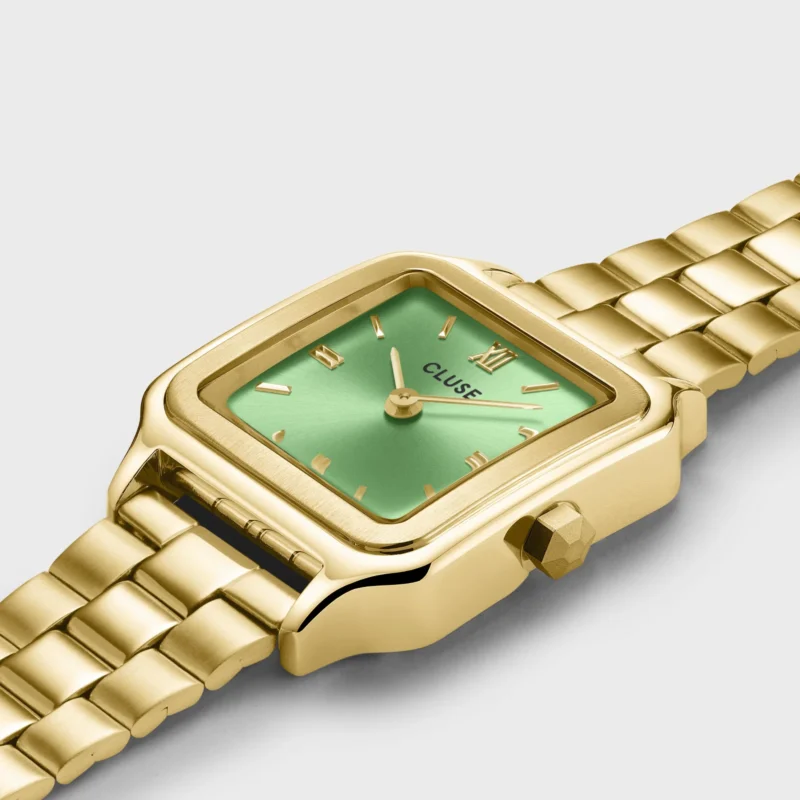 Montre Femme Cluse Gracieuse Petite Acier Gold Fond Vert Clair CW11809 – Image 2