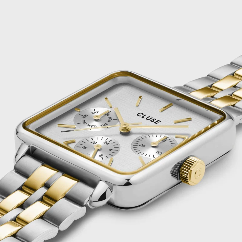 Montre Femme Cluse Tétragone Acier Bicolore Multifonction CW13803 – Image 2