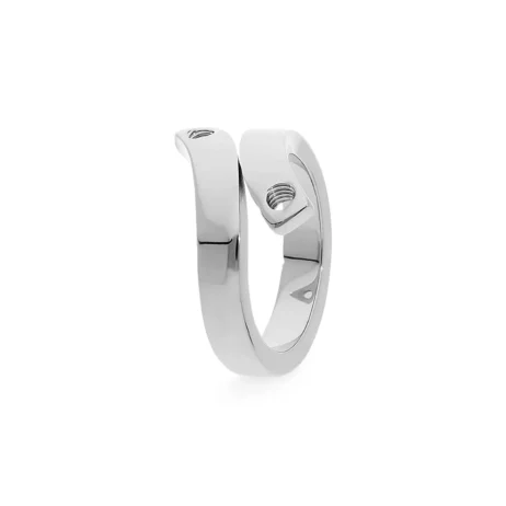 Bagues Qudo Due Acier Silver