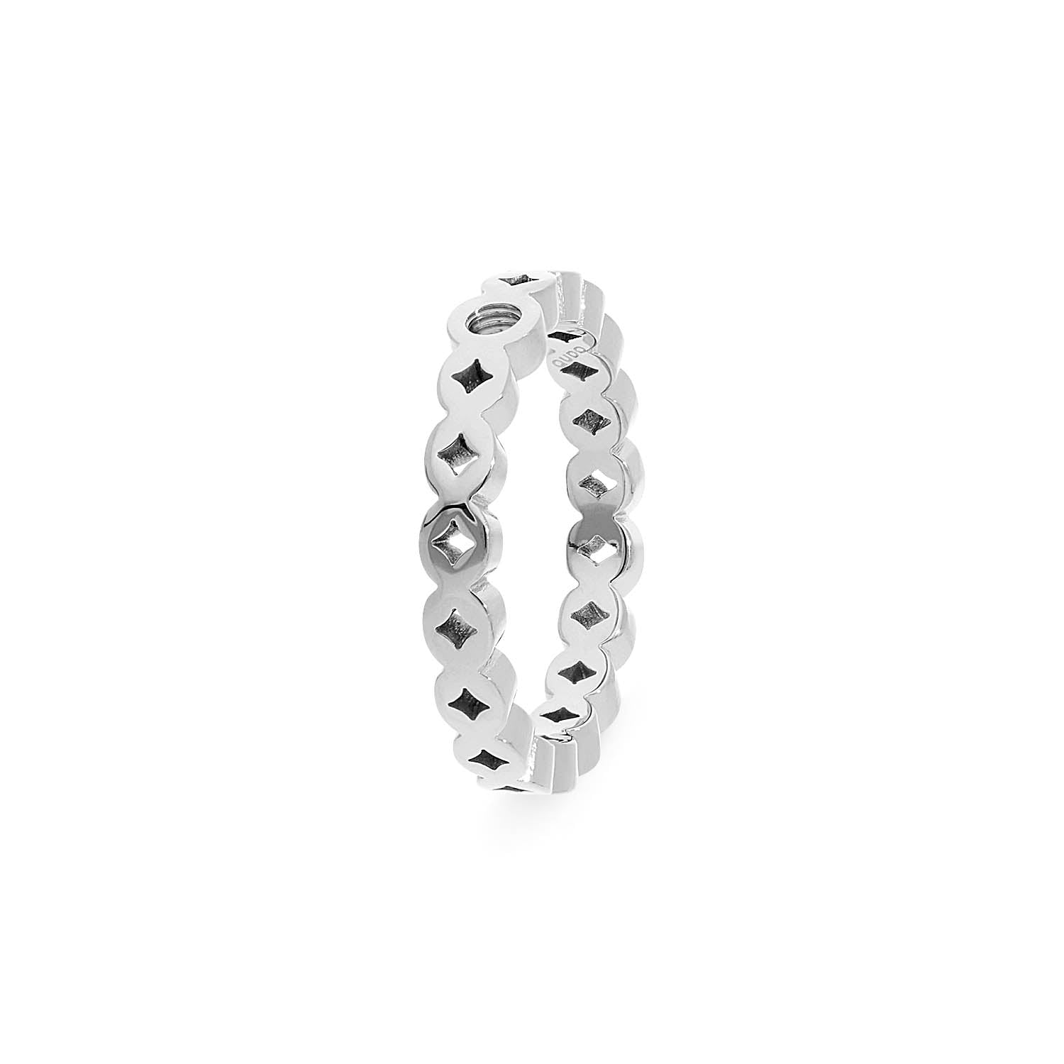 Bagues Qudo Melara Acier Silver