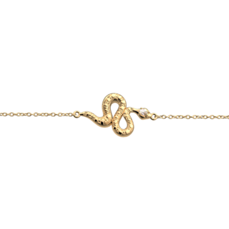 Bracelet Chaine Les Georgettes Précieuse Serpent Finition Dorée