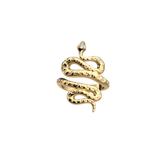 Bague Les Georgettes Précieuse Serpent Finition Dorée - 56