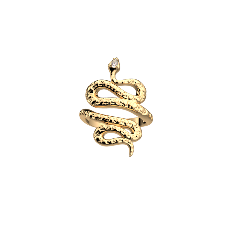 Bague Les Georgettes Précieuse Serpent Finition Dorée