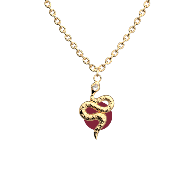 Collier Les Georgettes Les Précieuses Serpent Finition Dorée – Image 3