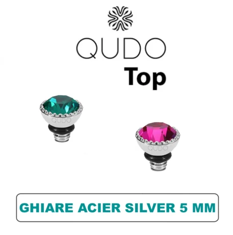 Tops Qudo Ghiare 5 mm Acier Silver Cristal