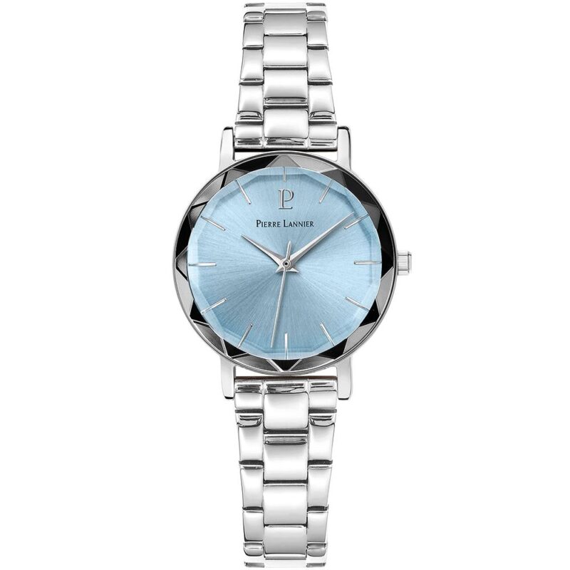 Montre Femme Pierre Lannier Multiples Cadran Bleu Ciel Bracelet Acier 011L661