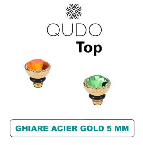 Tops Qudo Ghiare 5 mm Acier Gold Cristal