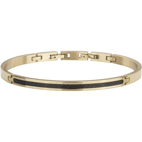 Bracelet Fashion Steel Acier PVD Jaune et Carbone