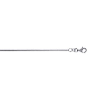 Chaine Argent 925/1000 Rhodié Maille Serpentine 1.2mm