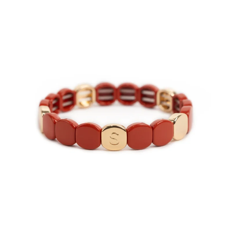 Bracelet Simone à Bordeaux Colorful Rouille Taille Moyen