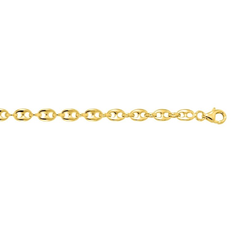 Bracelet Plaqué Or Mailles Grain de Café