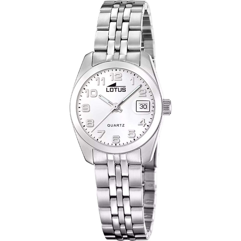 Montre Lotus Femme Old Money Acier Fond Blanc Bracelet Acier 18992/1