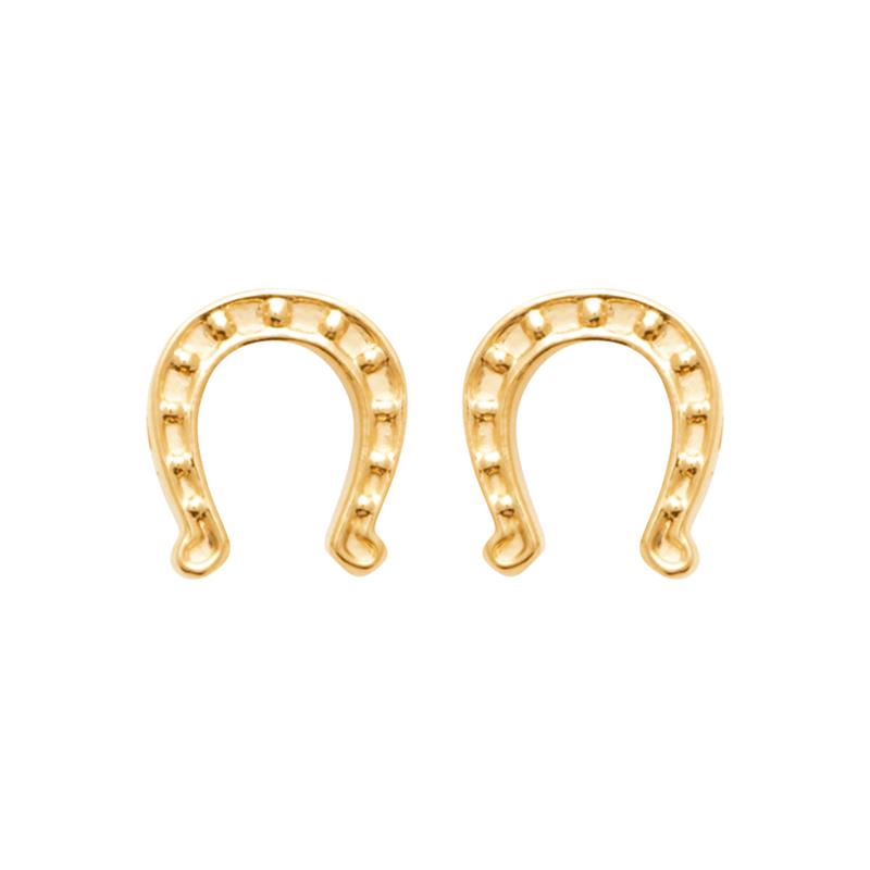 Boucles d'oreilles Plaqué Or Jaune Fer à Cheval