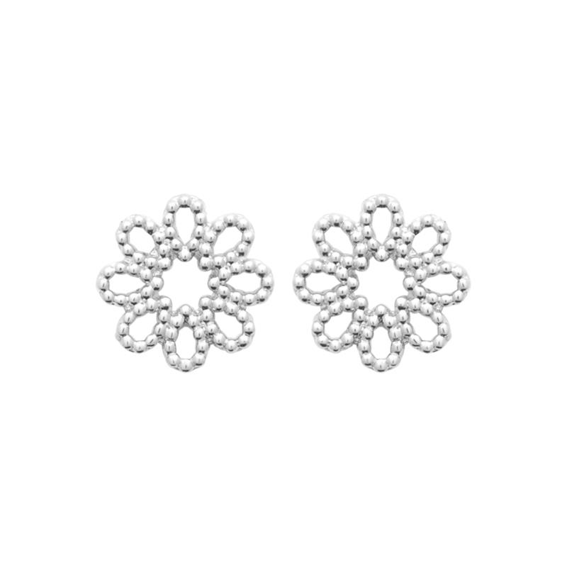 Boucles d'oreilles Argent 925/1000 Rhodié Perlées